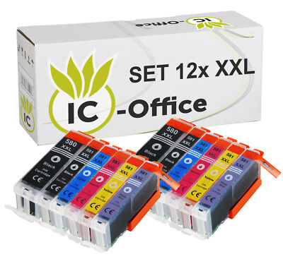 12x XL Druckerpatronen für Canon Pixma TS8150 TS6350a Ts8350a Ts8351a TS9150