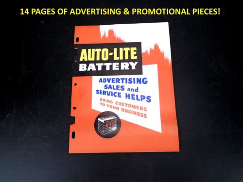 1957 AUTO-LITE Batteriehändler WERBUNG 14pg Katalog UHREN THERMOMETER SCHILDER - Bild 1 von 15