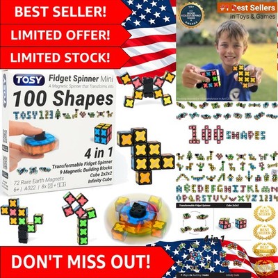 Magnetic Building Blocks Fidget Spinner Mini - Stress Relief & Cognitive Boost