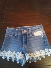 Wonder Nation girls blue jean shorts 12M zipper button closure