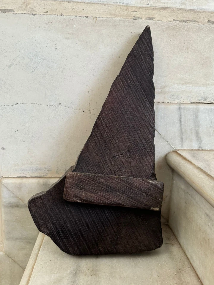 Bloque de impresión textil de madera antiguo original antiguo fino tallado a mano Foto 4 de 4