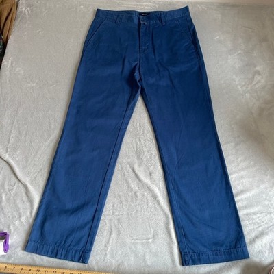 GANT Chino Trousers Men's W34 L31 Blue New Haven Pant Regular Fit Cotton