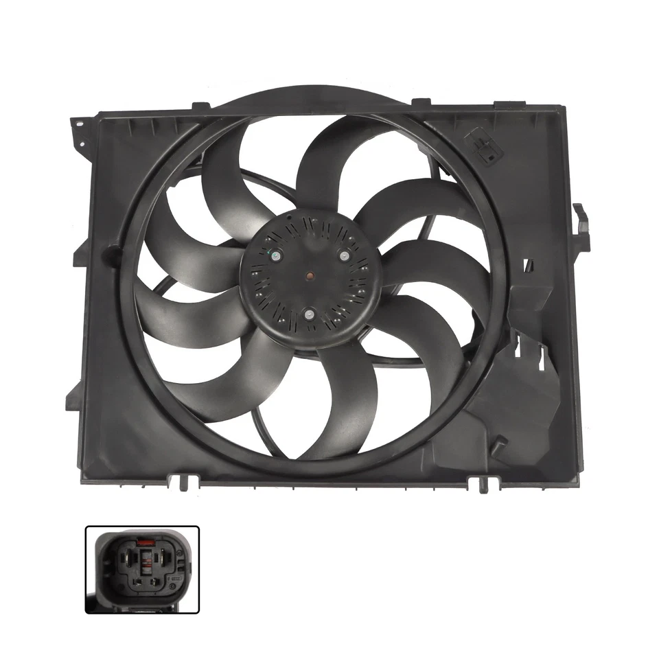 Conjunto de ventilador de refrigeração radiador 600W para BMW E90 128i 323i 325i 328i 17427562080 - Imagem 2 de 4