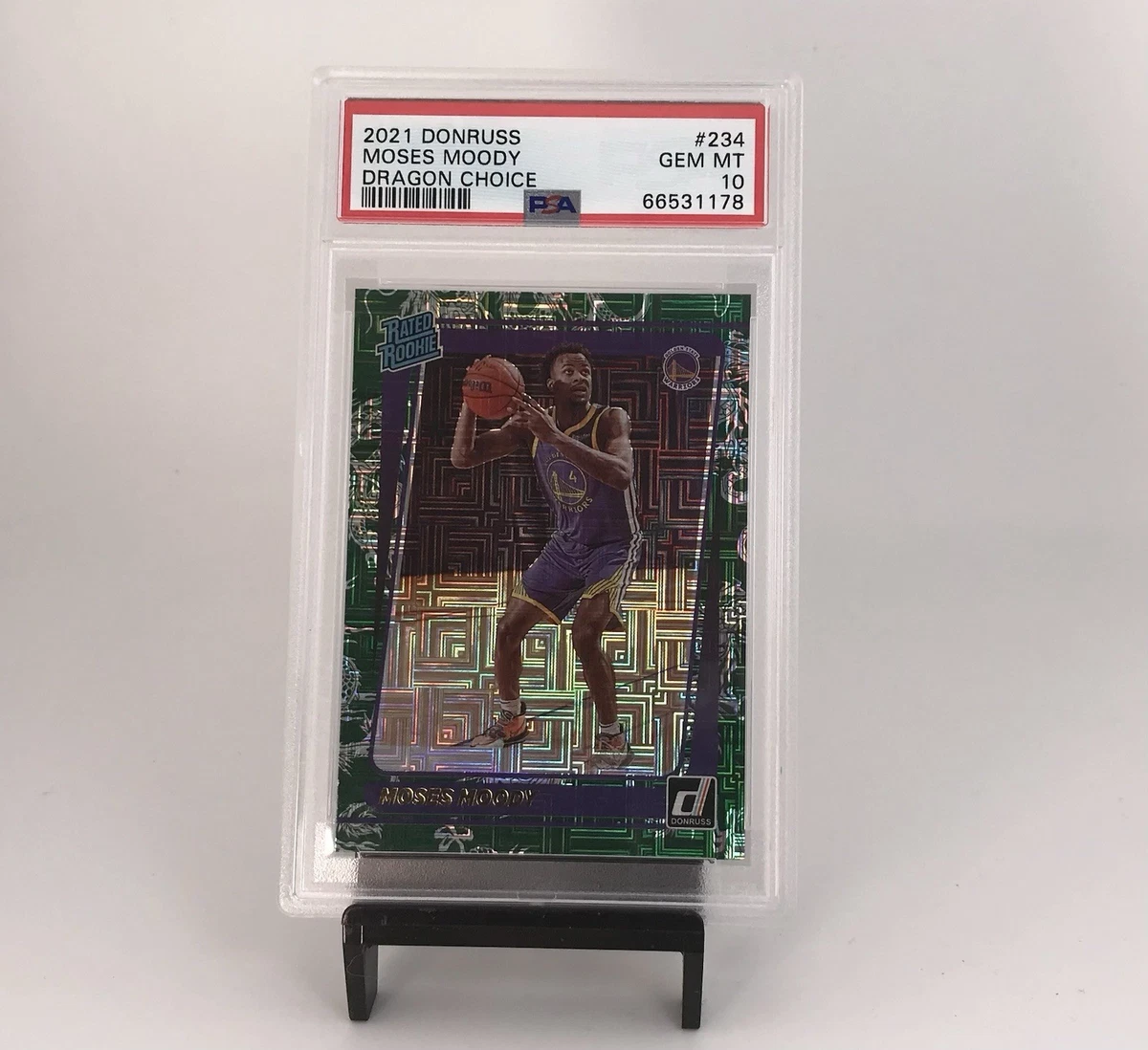 Panini 2021-22 Donruss Moses Moody Choice Dragon #234 PSA 10