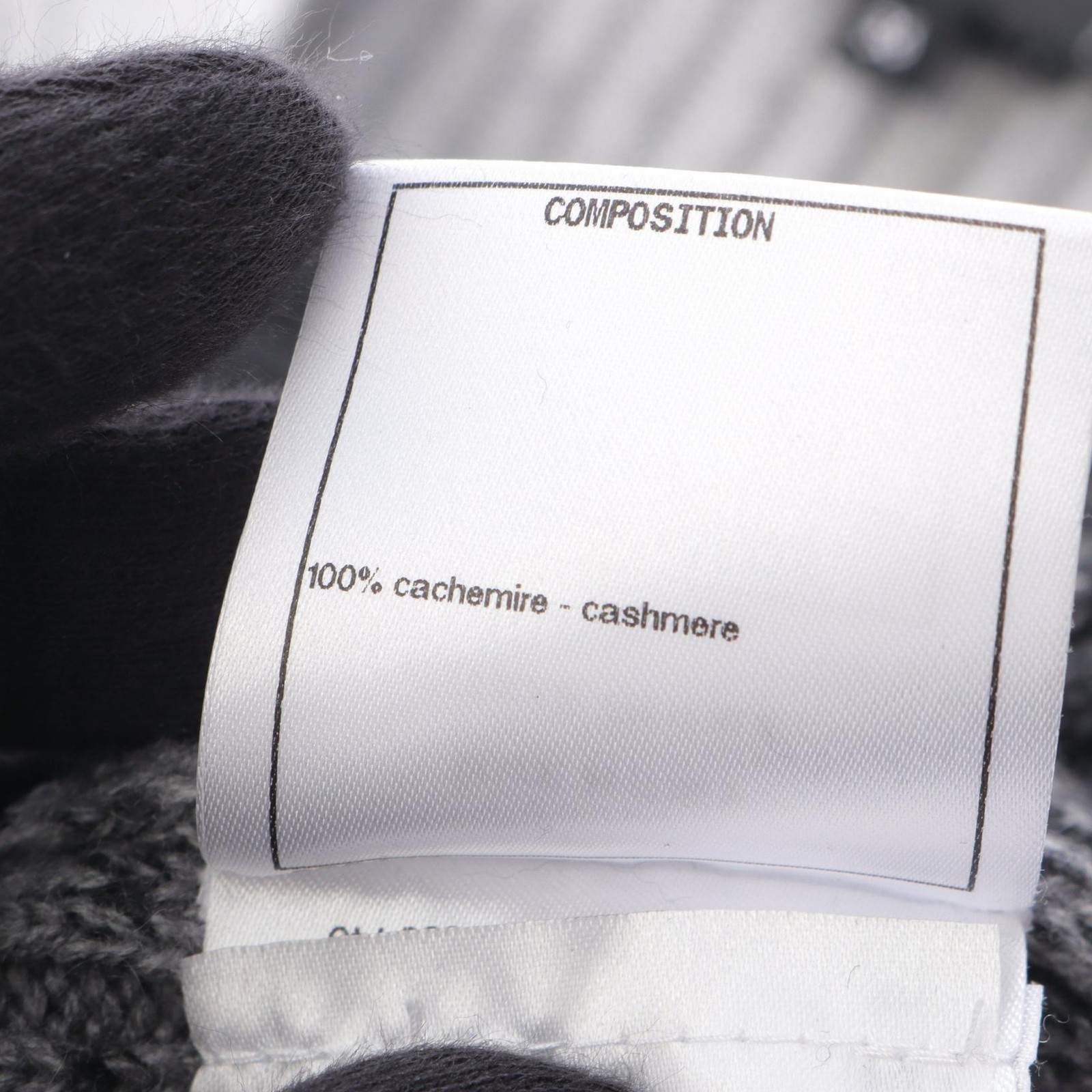 Chanel Coco Mark Button Gray Cashmere Cardigan Wo… - image 5