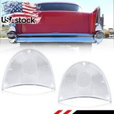 2pcs Clear Rear Tail Light Lamp Lenses For 1957 Chevrolet Bel Air 150 210 Nomad