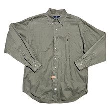 Men's Large Ralph Lauren 100 Cotton Green Button Up Shirt
