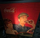 Coca-Cola  2 Sided Metal Box Retro Vintage Light Box- Bulb Incl. Electric Cord