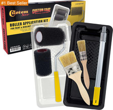 Kit de aplicación de accesorios de pintura de textura y revestimiento de cama con cepillos de astillas, rollo