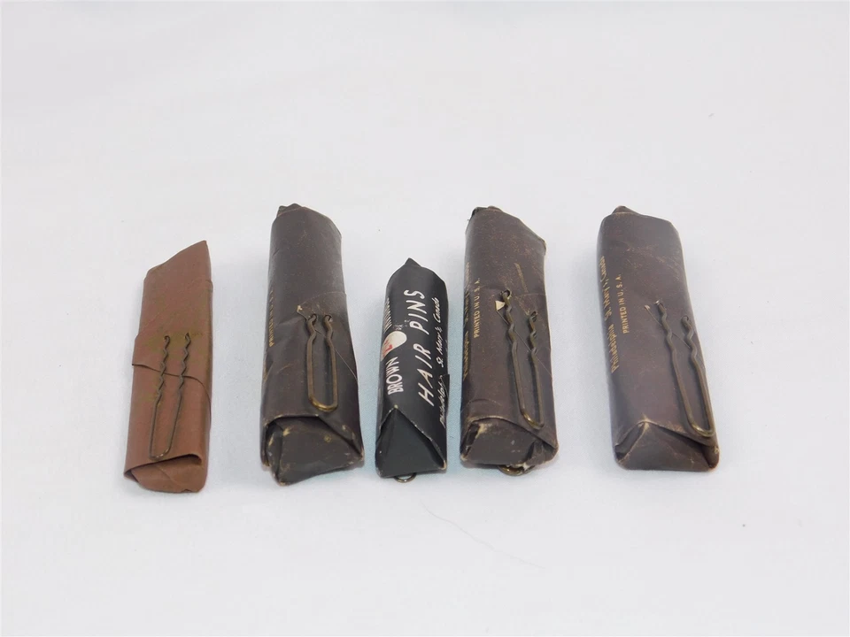 5 Sets Vintage De Long Brown Standard Hair Pins NOS - Image 4 of 4