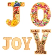 3Pcs Christmas Charcuterie Board Set, JOY Bamboo Appetizer Serving Board, Lar...