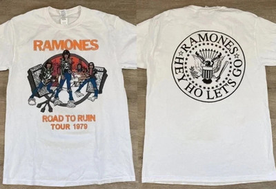 Ramones Road to Run Tour 1979 T-Shirt All Size