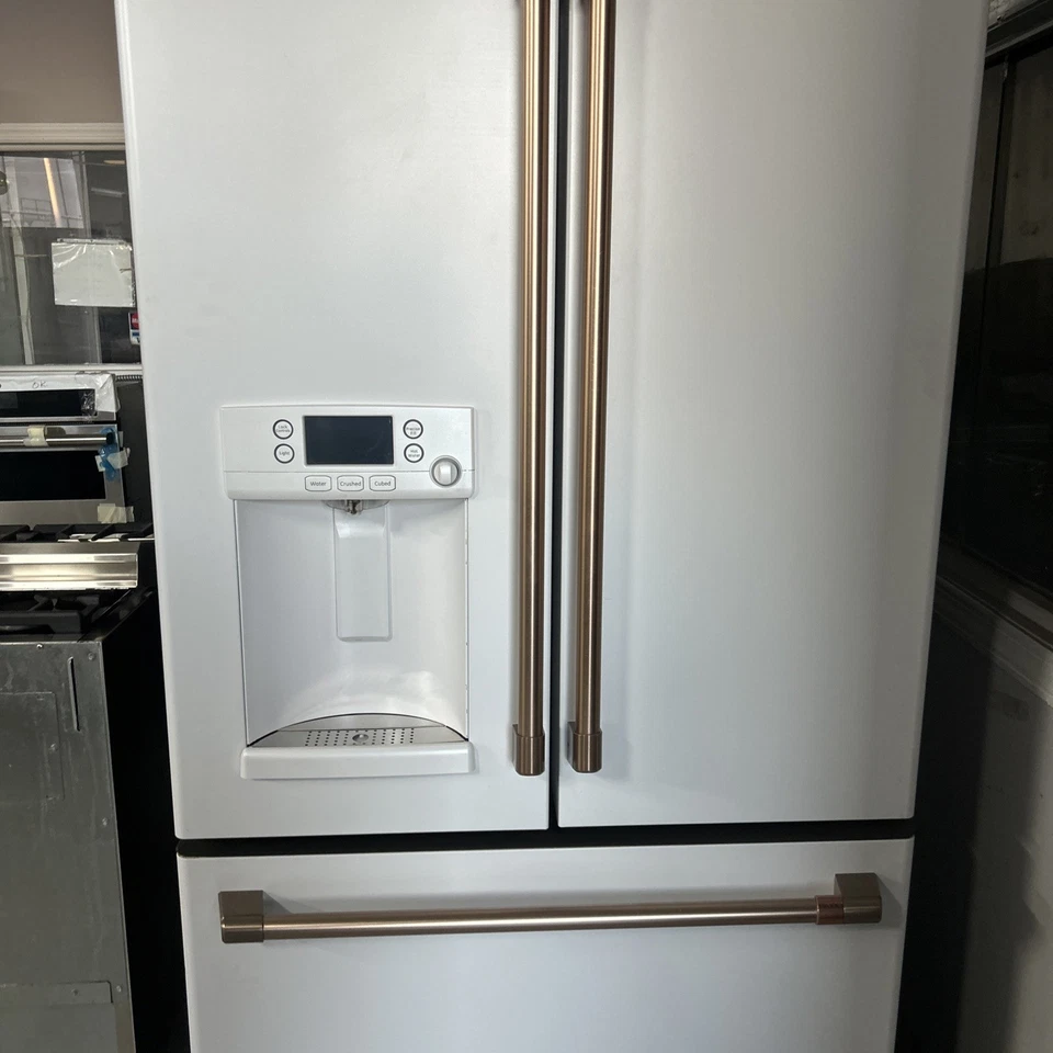 Ge Cafe White Matte Refrigerator 36 In Full Size Fridge - Image 3 of 4