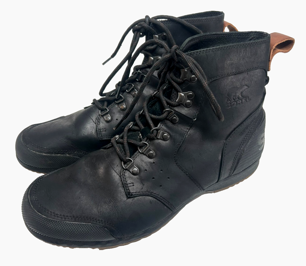 Sorel Ankeny Black Leather Waterproof Hiking Boots NM2100-010