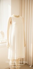 'Cato' Est. 1946 Sleeveless Sheer Beaded Neckline Maxi Dress White Sz Small