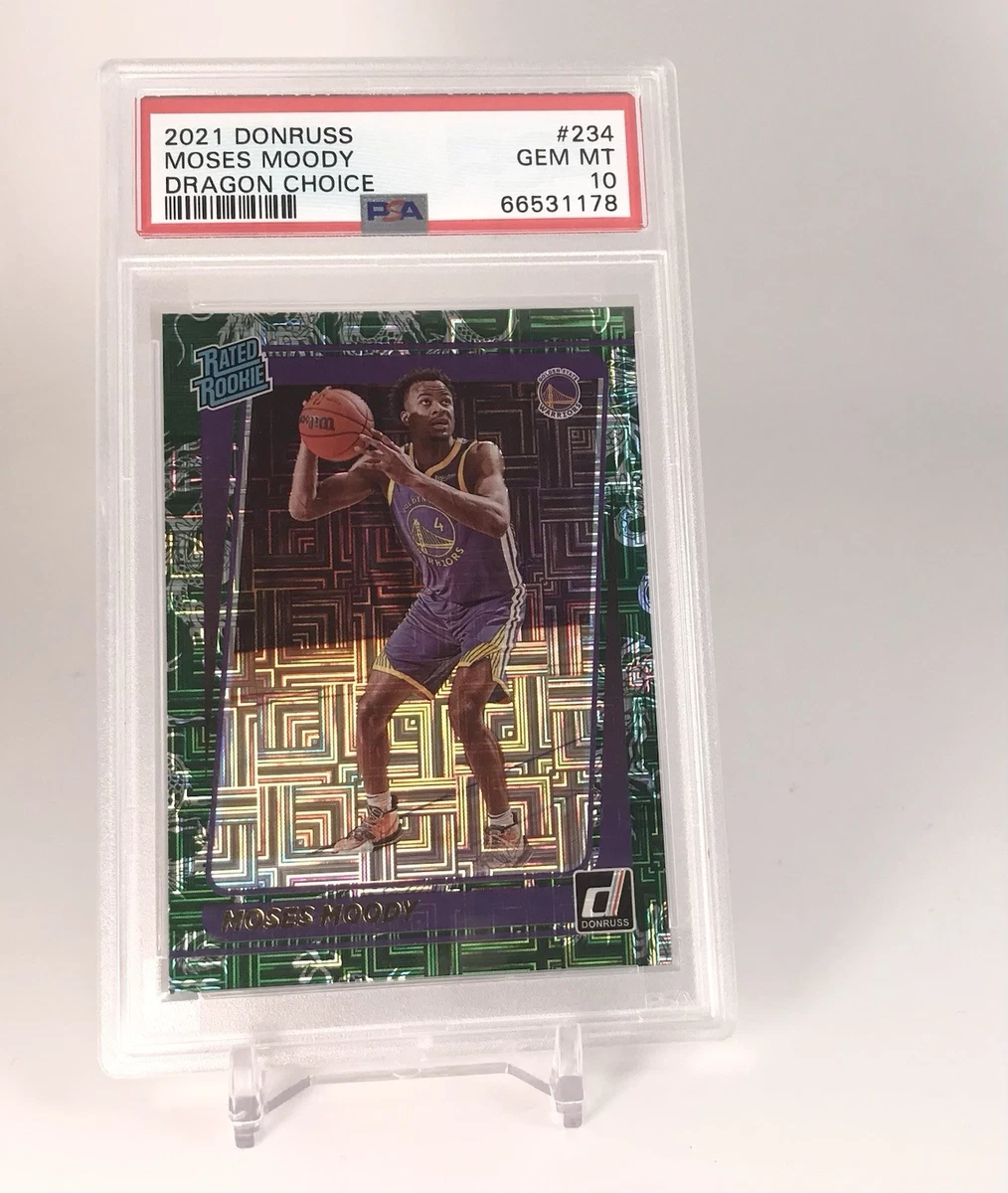 Panini 2021-22 Donruss Moses Moody Choice Dragon #234 PSA 10