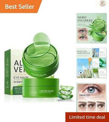 Aloe Vera Under Eye Masks - 60 PCS for Dark Circles, Puffiness & Wrinkles