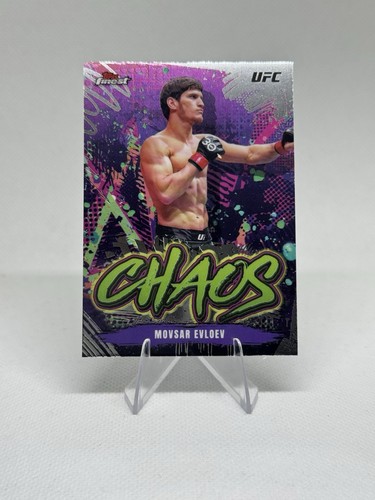 Topps 2024 Finest UFC Movsar Evloev Chaos CHA-14 Insert Mixed Martial Arts MMA - Picture 1 of 2