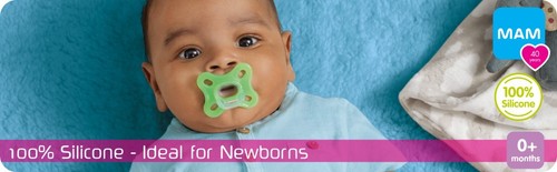 MAM Comfort Baby Pacifier Soothie Green Unisex 0+ Months 2 Pacifiers Pack NEW - Picture 3 of 3