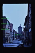 Dia Rothenburg Galgengasse Shops Restaurant Street Scene 1977