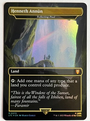 Henneth Annun (Reflecting Pool) (373) ~~ Borderless - Foil NM-Mint, mtg lotr