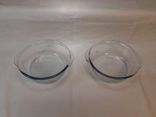 Set of 2 Vintage Fire King Anchor Hocking Philbe Sapphire Blue Glass 5.5" Bowls