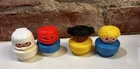 Lot of 4 Vintage 1990's Fisher Price Chunky Little People Lot astronaut football