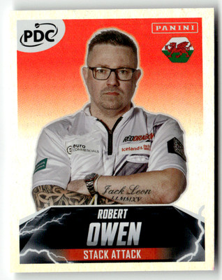 Panini 2025/26 PDC World Darts Sticker No. 264 Robert Owen Stack Attack Foil