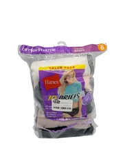 Hanes Women  s Size 6 Medium Cotton Stretch Tagless Briefs 10 Pack