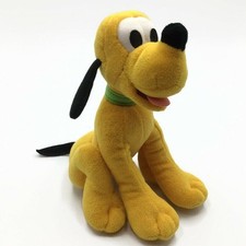 Disney 7" PLUTO Plush Mickey Mouse Clubhouse Dog Sitting Beanbag Just Play