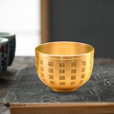 Treasure Basin Messing Feng Shui Schüssel Dekor Einweihungsgeschenk Mini Bai Fu