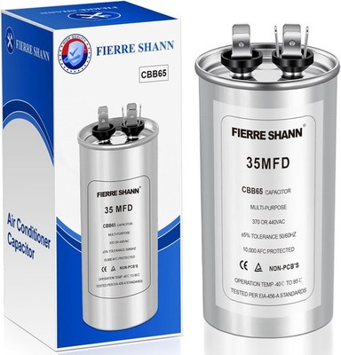 35uF 370 440VAC CBB65 Dual Run Round Capacitor AC Motor Fan Star Style: 35 MFD