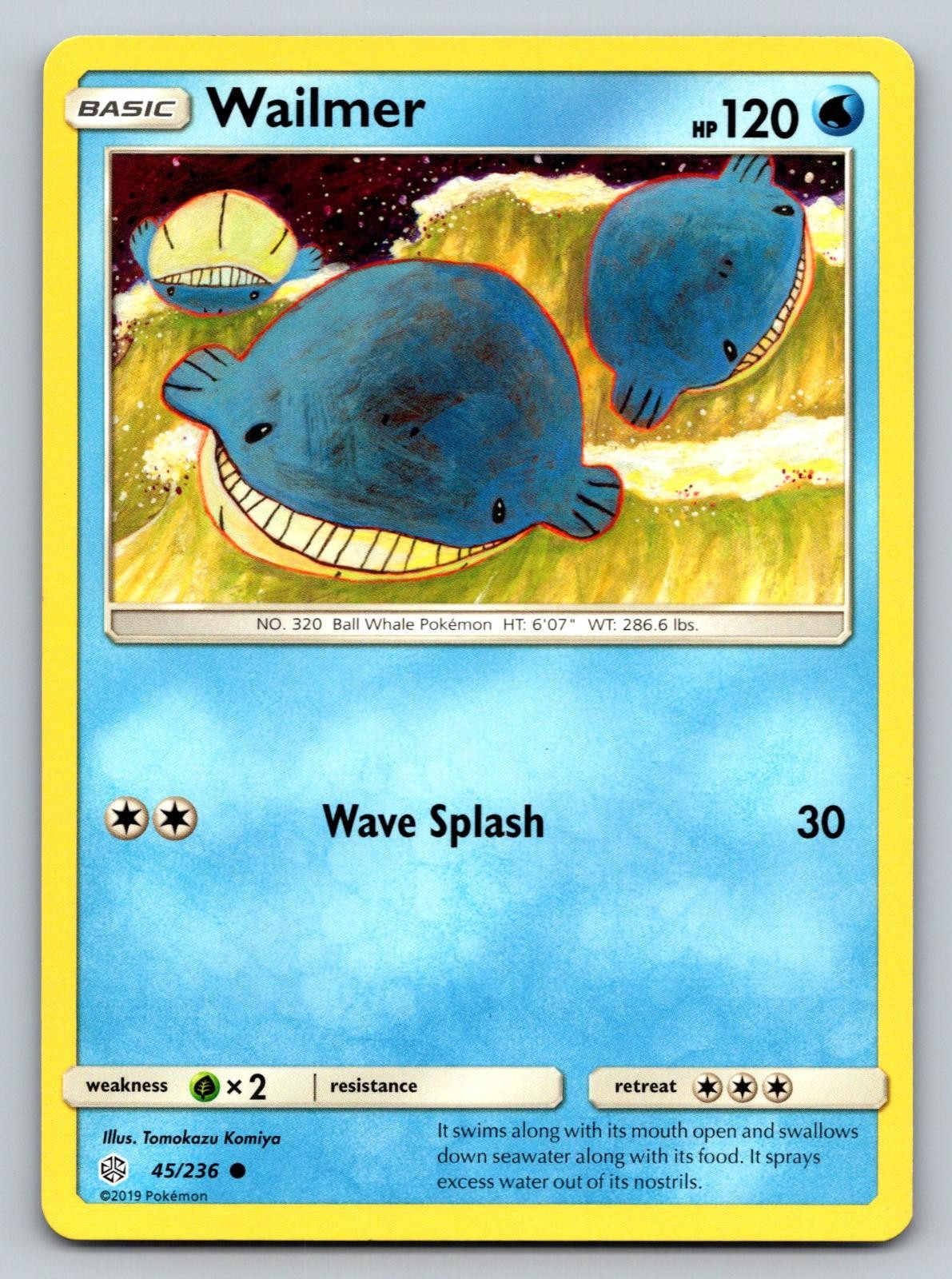 Wailmer 45/236 Common Cosmic Eclipse Pokemon Near Mint