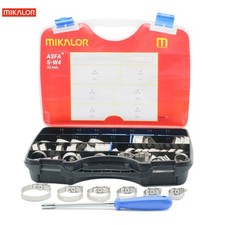 Mikalor ASFA-S Hose Clip Kit W4 Auto Mechanic Worm Drive 340SS Clamp x 73 Set