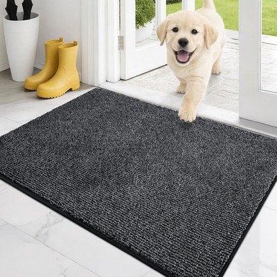 Dirt Trapping Door Mat 24'' x 35.5'', Non-Slip Machine Washable Entry Rug, Entr...