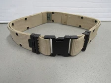 US Desert Tan LC-2 Pistol Belt Web Gear Belt 2006 Large NSN 8565-01-322-1966 NOS