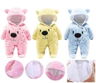 Newborn Baby Boy Girl Kids Bear Hooded Romper Jumpsuit Bodysuit Clothes Outfits