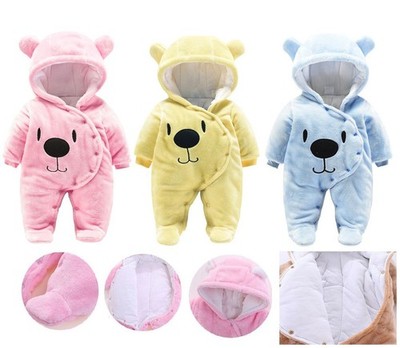 Outfits für Neugeborenes Baby Junge Mädchen Kinder Bär Kapuze Strampler Overall Body Kleidung