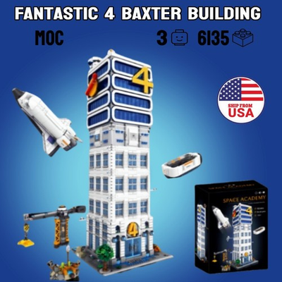 #ad MOC Fantastic Four Baxter Modular Building Brick Set Space Academy 6135 Pcs $238.75