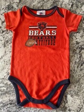 NFL Chicago Bears Football Jersey One Piece Bodysuit Baby Size 6-12 mos