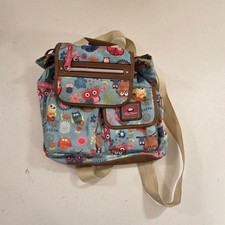 Mochila Lily Bloom Azul Búho Estampado Floral Ecológico Reciclado Karma Bloom Bolso