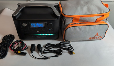EcoFlow RIVER Max 576WH Portable Power Station Extras, Cables, Carrying case
