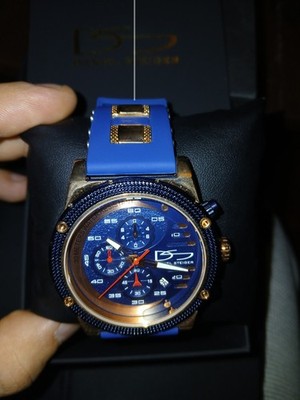 New in Box Daniel Steiger Blue Rose Gold Chronograph Watch ( limited) SS 30m 