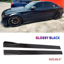 For BMW G20 330i M340i 2019-2024 86.6" Side Skirts Rocker Panel Lip Extension