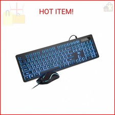 Rii Three Colors Backlit Keyboard and Mouse, ...
