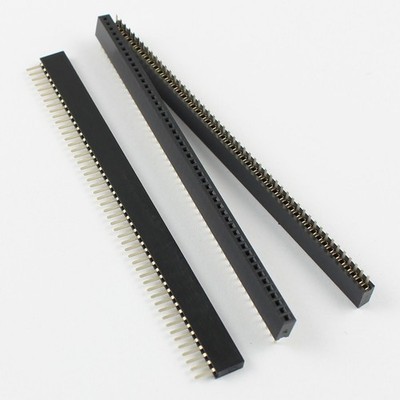 5Pcs Gold Plated 1.27mm Pitch Single Row Straight 50 Pin Female Header Strip