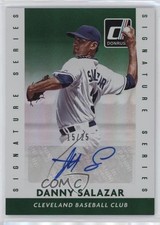 2015 Panini Donruss Signature Series Green 15/25 Danny Salazar #83 Auto 1a7j