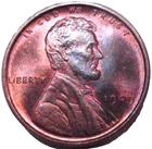 1909 VDB Lincoln Cent ** GEM BU TONED RED RD RB / UNC TONER