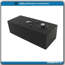 Top-feed Aluminum Racing Drift Fuel Cell Tank Black + Level Sender 15 Gallon 60L