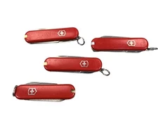 Victorinox Swiss Army Classic SD Red 58mm Keychain Pocket Knife Lot Of 4